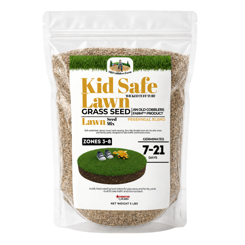 Wicked Tuff Turf Kid Safe Lawn Seed - Old Cobblers Farm