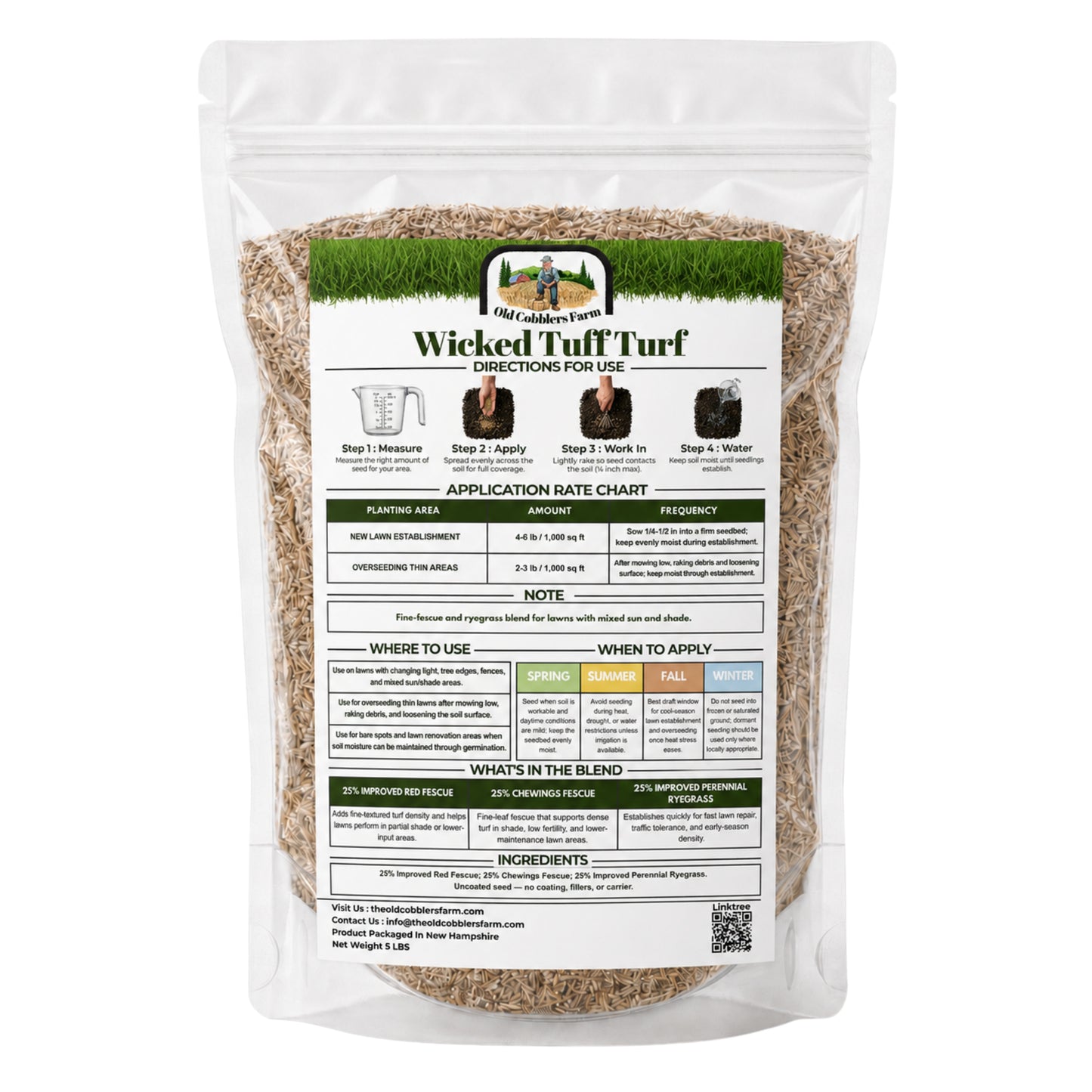 Wicked Tuff Turf Sun & Shade Grass Seed Mix