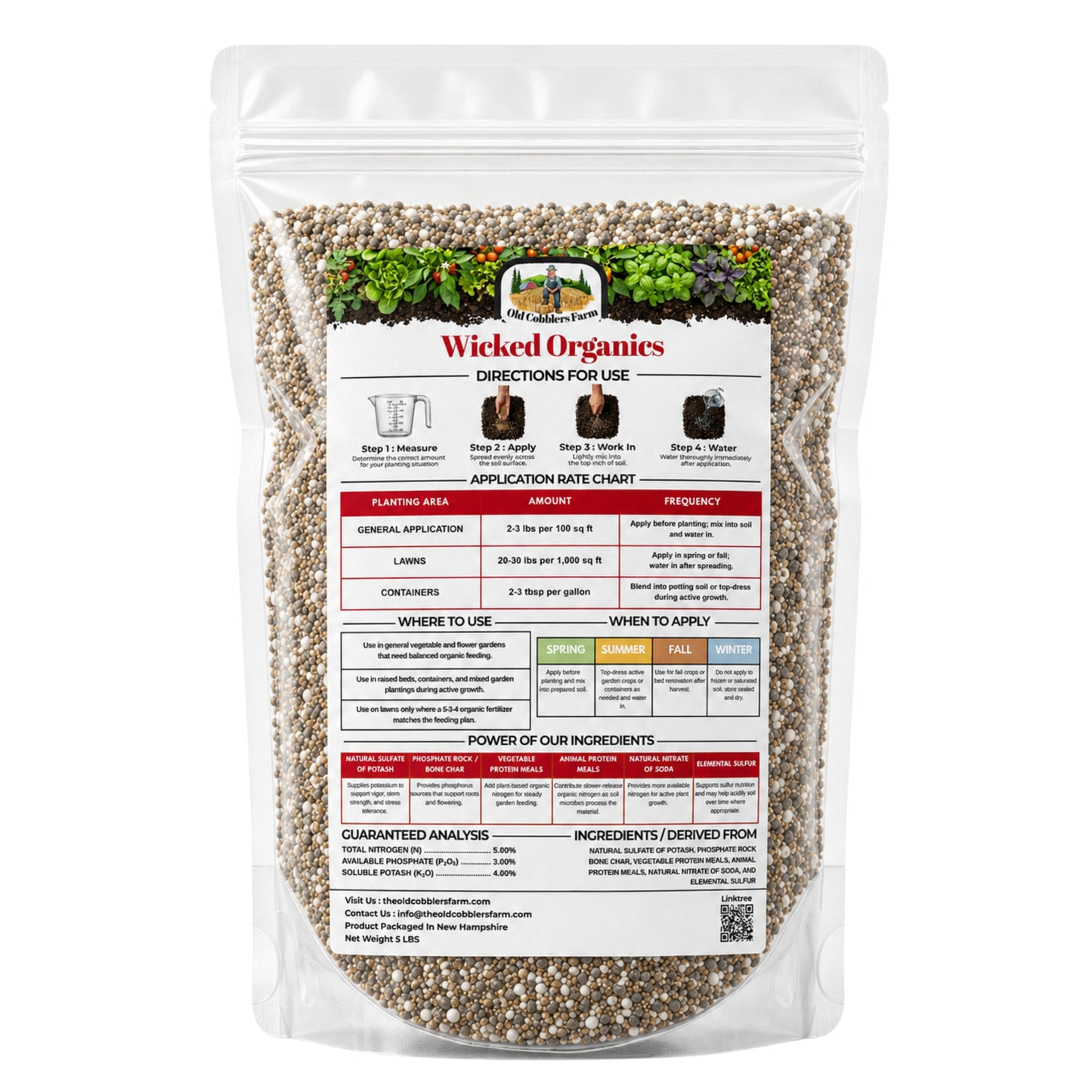 Wicked Organics 5-3-4 Fertilizer
