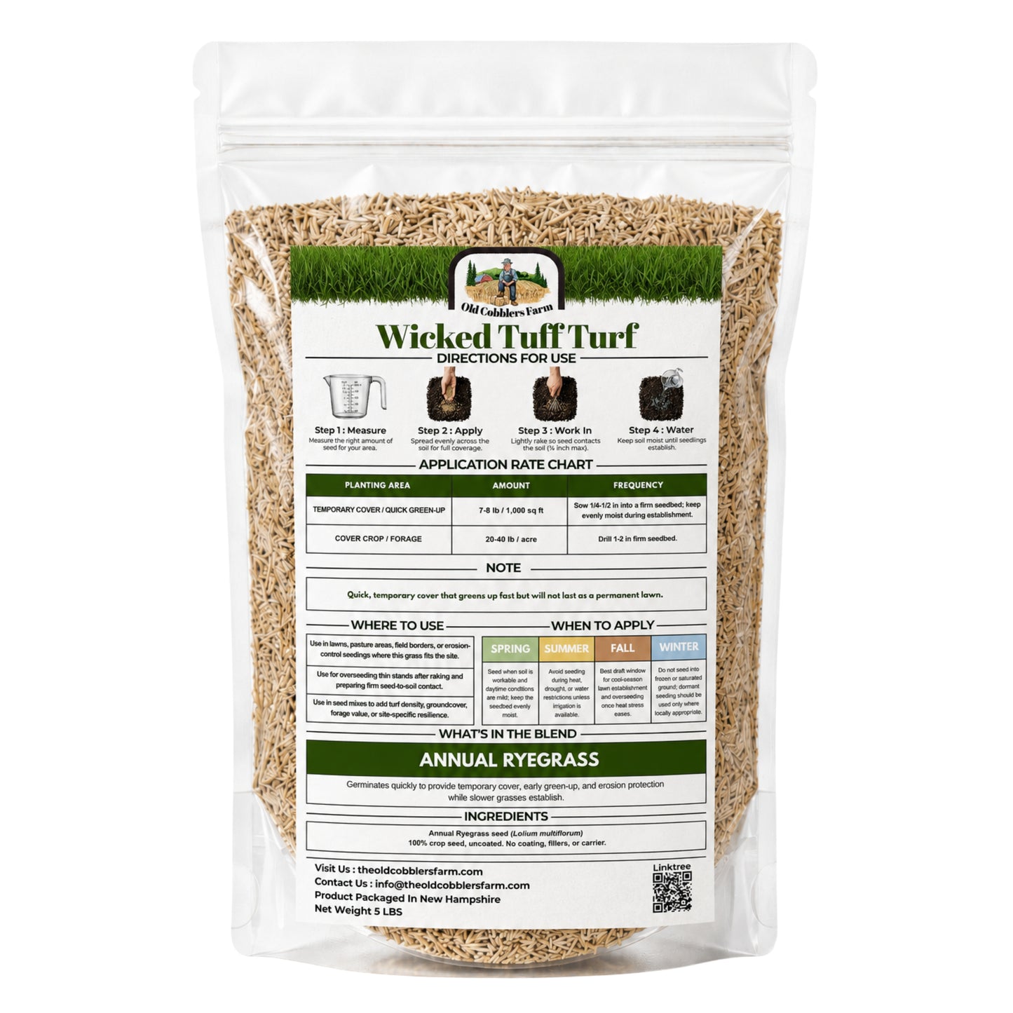 Wicked Tuff Turf Annual Ryegrass Seed