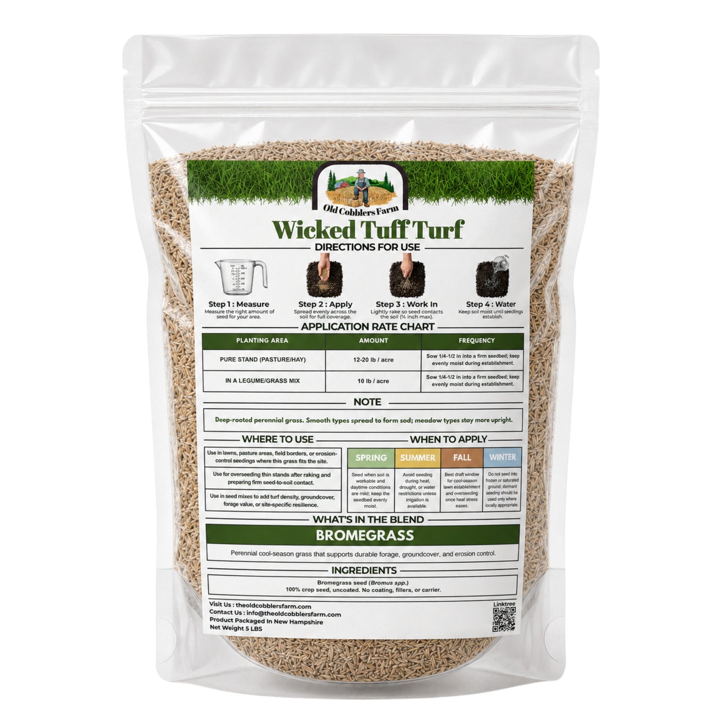 Wicked Tuff Turf Bromegrass Seed - Smooth