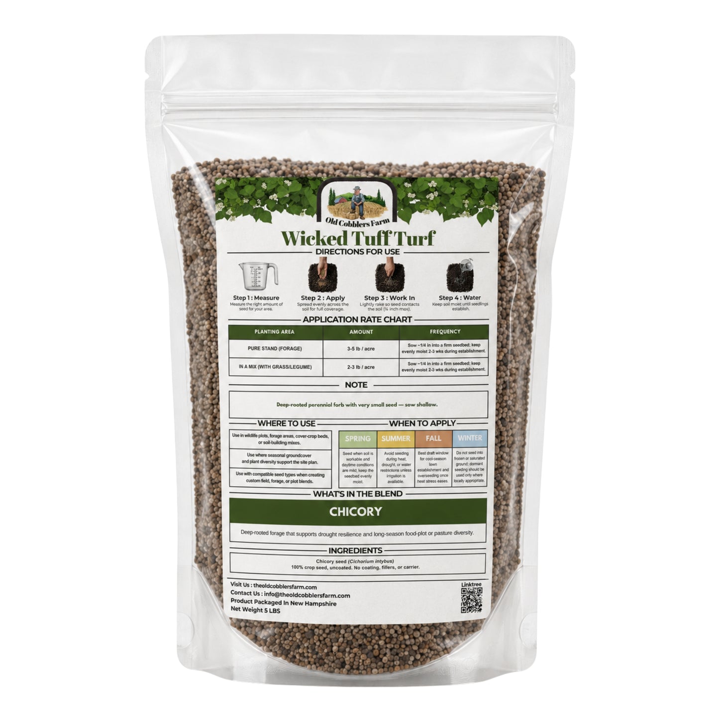 Wicked Tuff Turf Chicory Seed