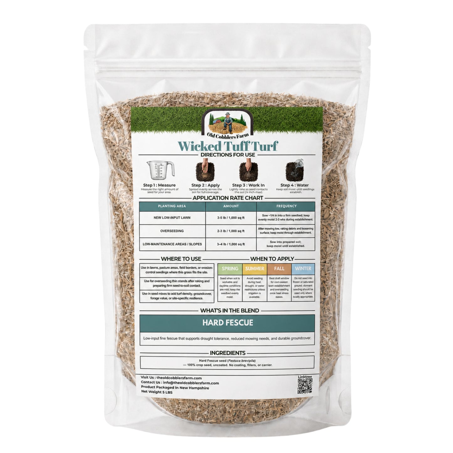 Wicked Tuff Turf Hard Fescue Seed