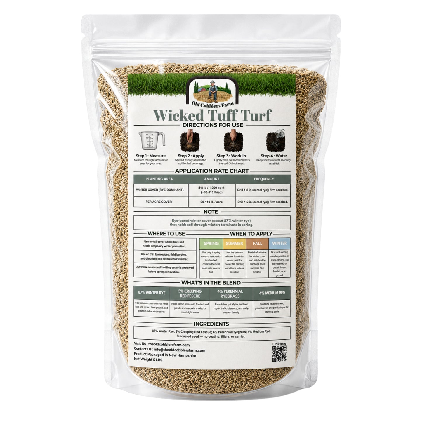 Wicked Tuff Turf Winter Hold Seed Mix