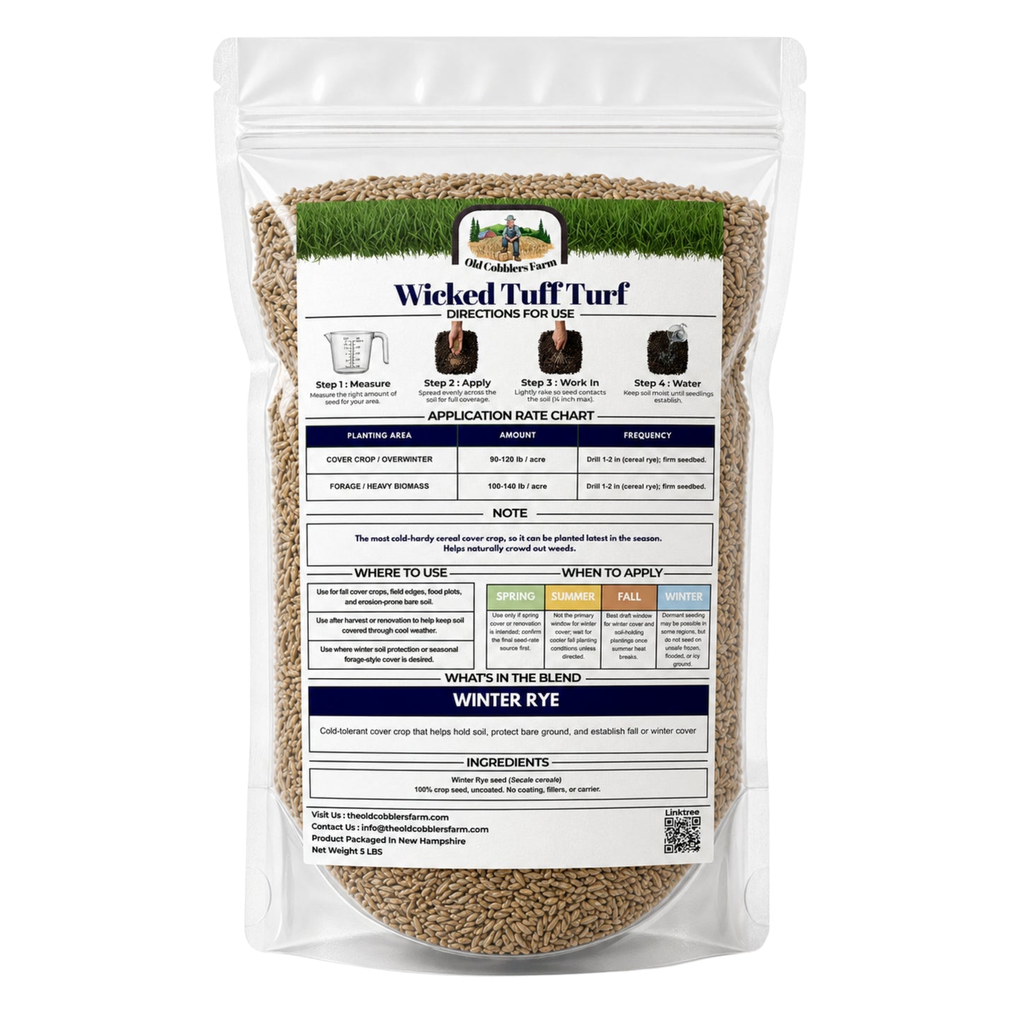 Wicked Tuff Turf Winter Rye Grass Seed