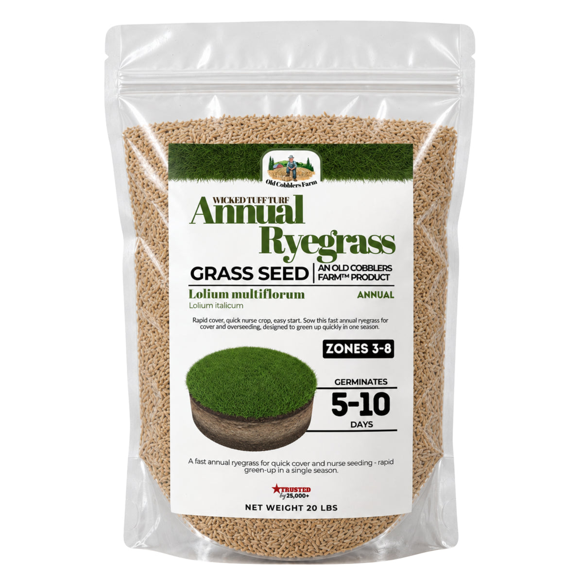 Wicked Tuff Turf Annual Ryegrass Seed