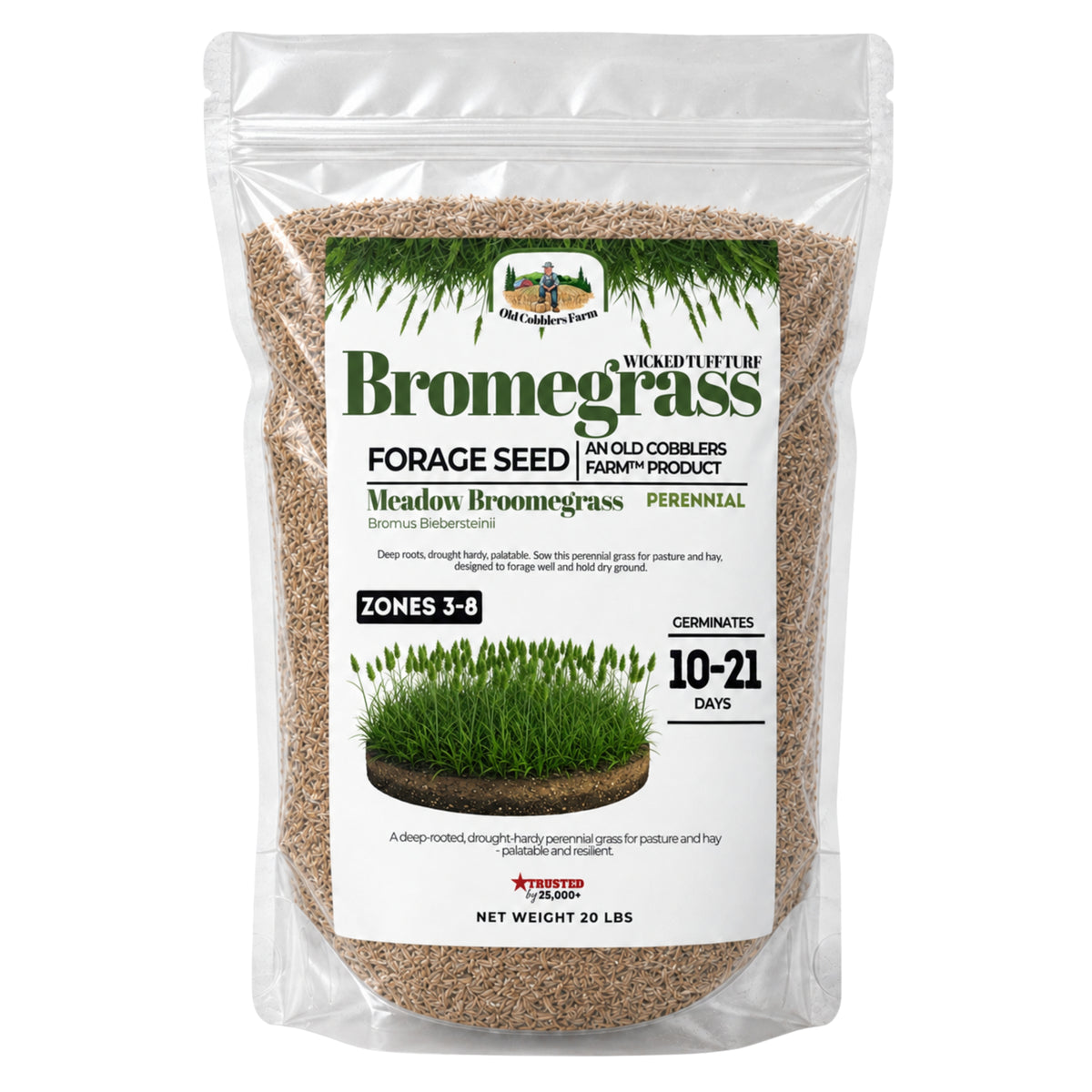 Wicked Tuff Turf Bromegrass Seed - Meadow