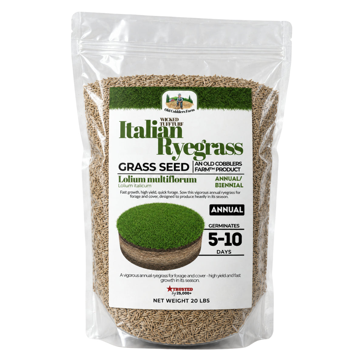 Wicked Tuff Turf Italian Ryegrass Seed