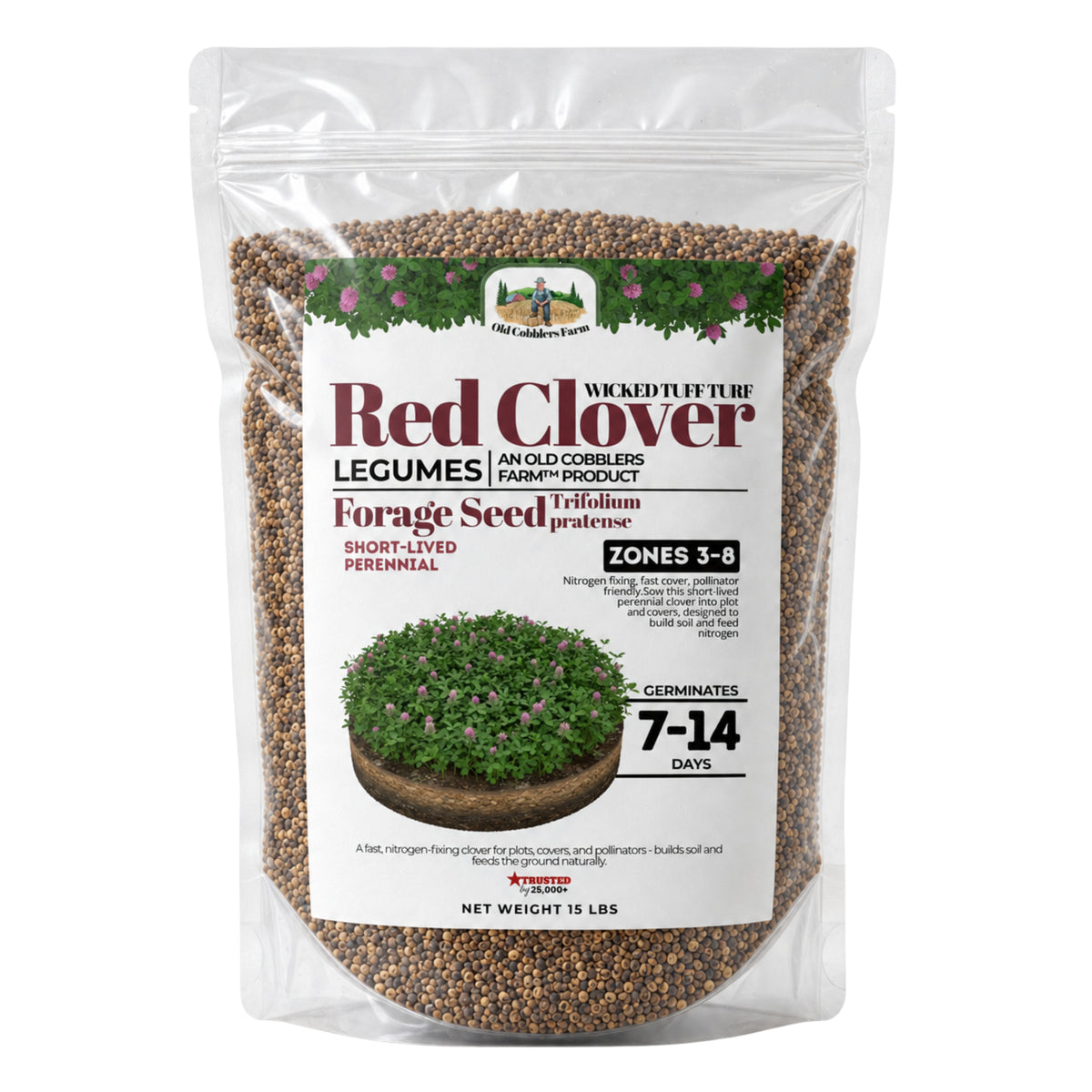 Wicked Tuff Turf Red Clover Seed