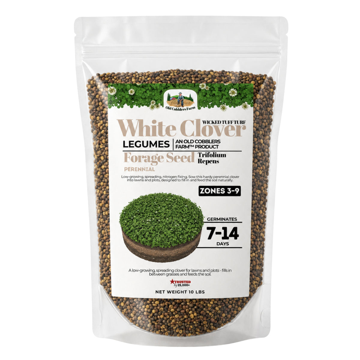 Wicked Tuff Turf White Clover Seed