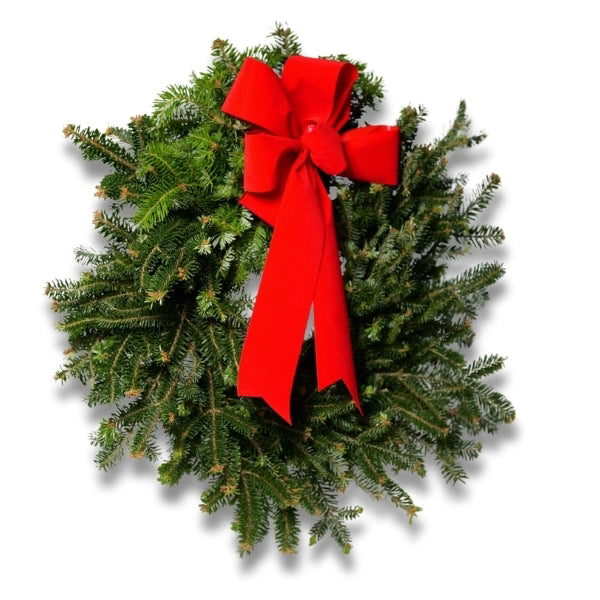 Premium 18” Fresh-Cut Holiday Wreath – Handmade in New Hampshire