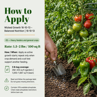 Wicked Growth 16-10-13 – Balanced Nutrition Fertilizer