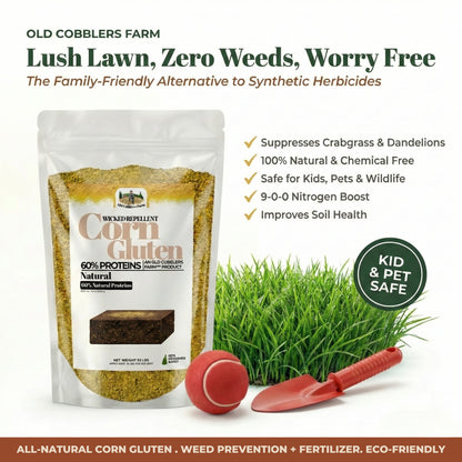 Old Cobblers Farm™ Wicked Repellant Corn Gluten All-Natural Weed Prevention