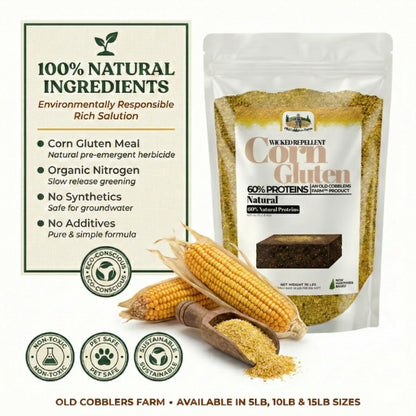 Old Cobblers Farm™ Wicked Repellant Corn Gluten All-Natural Weed Prevention