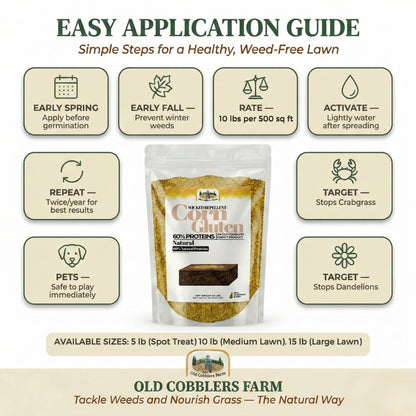 Old Cobblers Farm™ Wicked Repellant Corn Gluten All-Natural Weed Prevention
