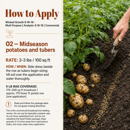 Wicked Growth 8-16-16 Fertilizer