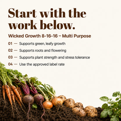 Wicked Growth 8-16-16 Fertilizer