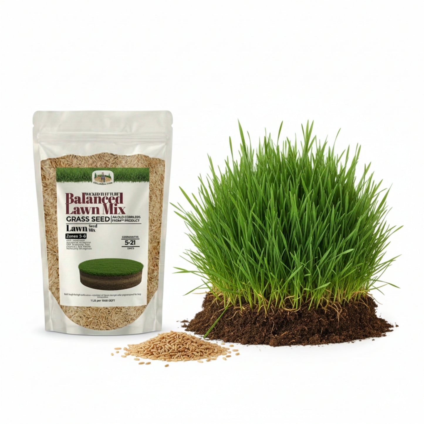 Wicked Tuff Turf Balanced Lawn Mix Seed - Green Mountain Special