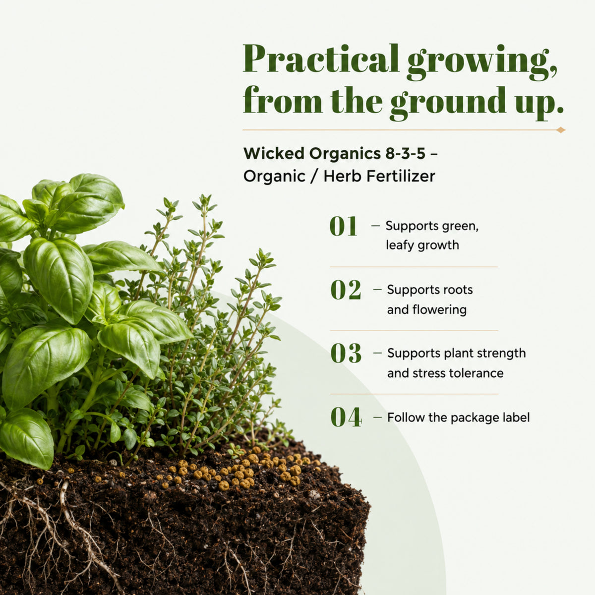 Wicked Organics Herb Fertilizer