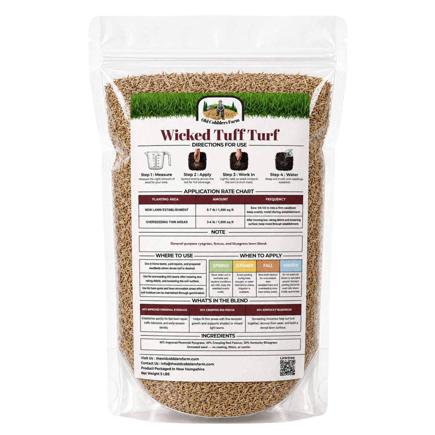 Wicked Tuff Turf Balance Lawn Mix Seed