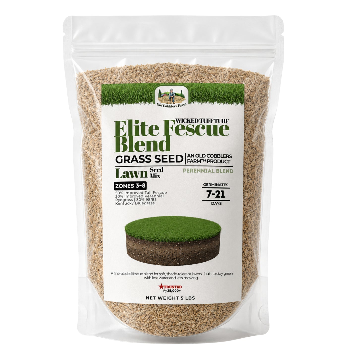 Wicked Tuff Turf Elite Fescue Blend Seed - Old Cobblers Farm
