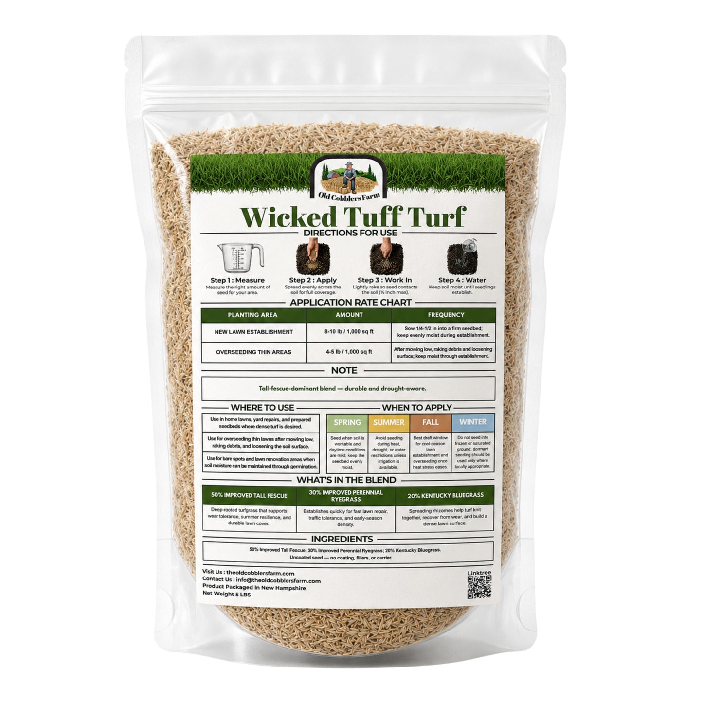 Wicked Tuff Turf Elite Fescue Blend Seed