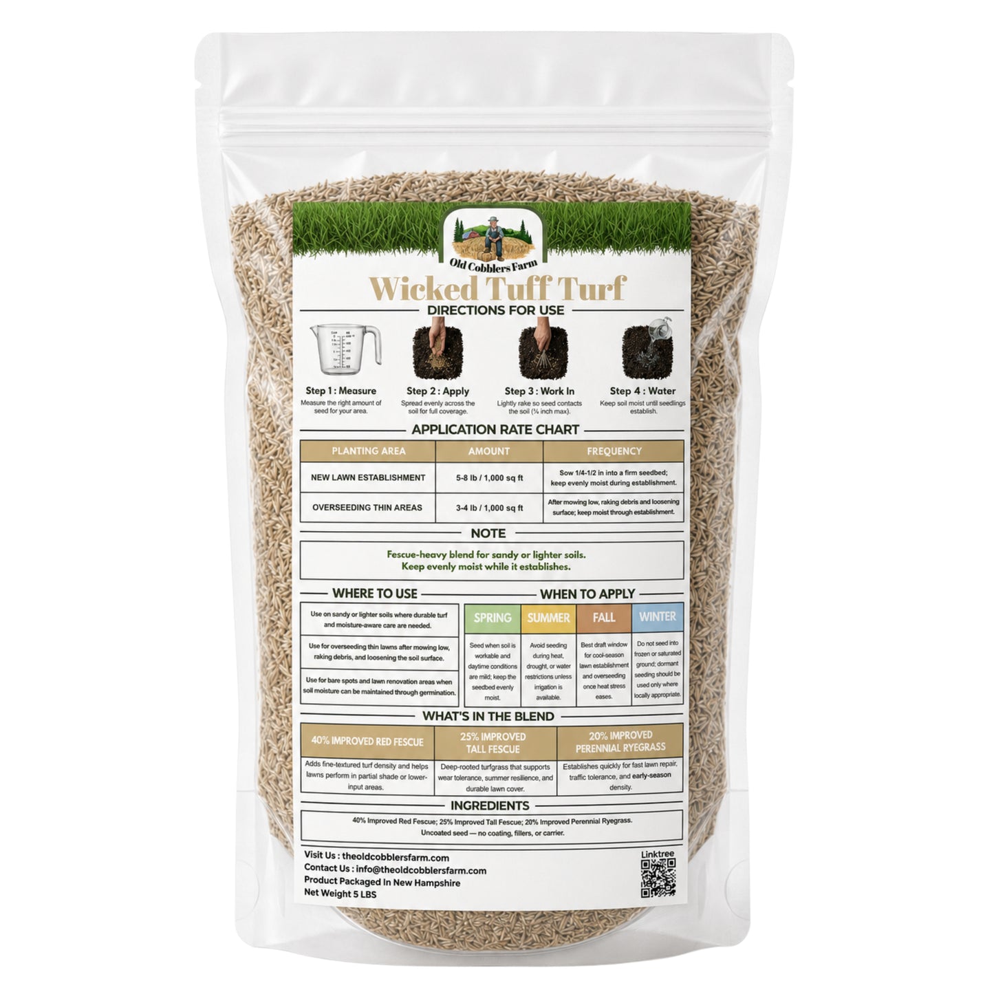 Wicked Tuff Turf Sandy Soil Lawn Seed Mix