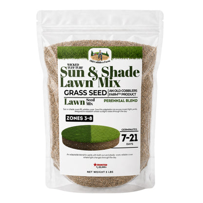 Wicked Tuff Turf Sun & Shade Grass Seed Mix - Old Cobblers Farm