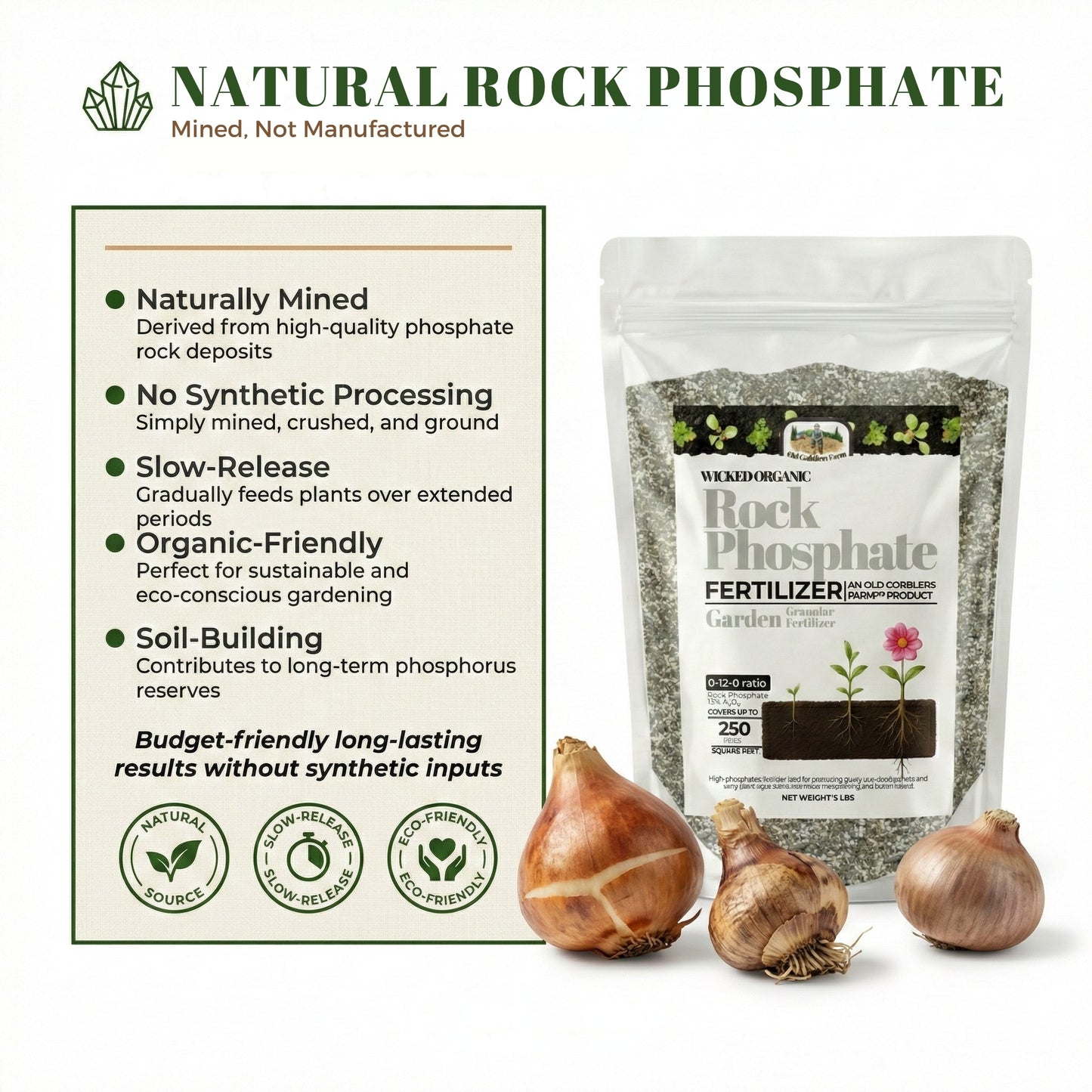 Wicked Organic 0-12-0 Rock Phosphate Fertilizer