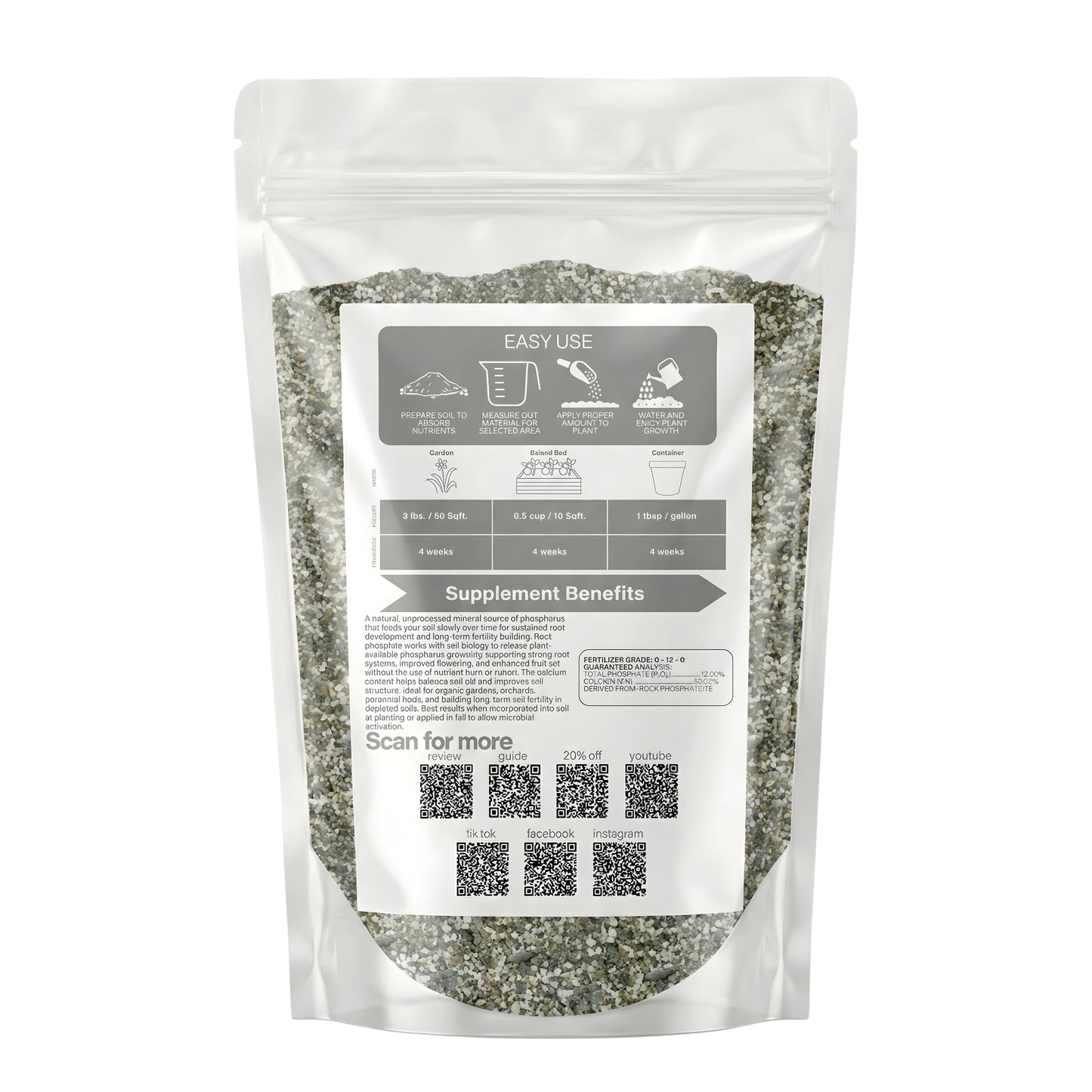 Wicked Organic 0-12-0 Rock Phosphate Fertilizer