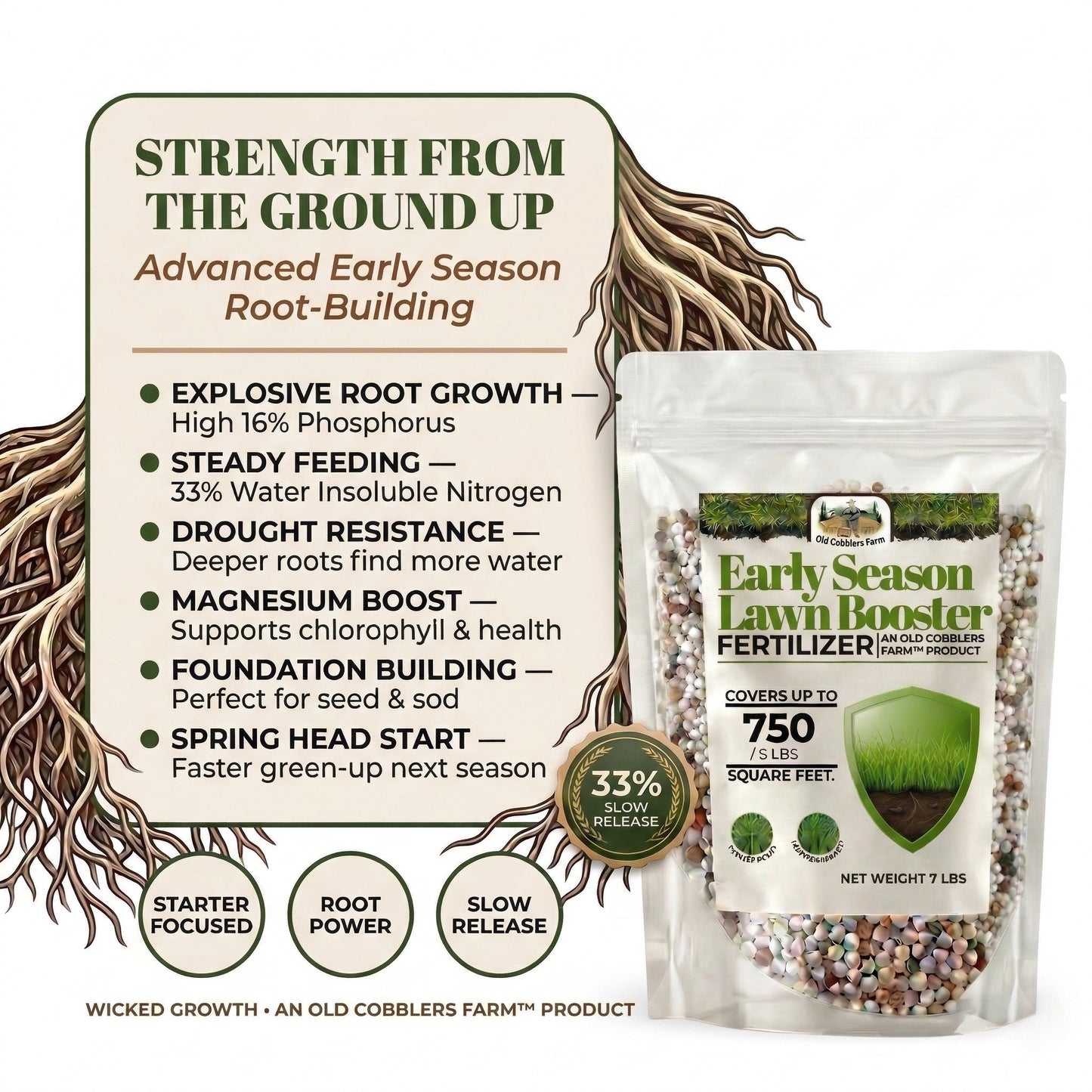 Wicked Growth Early Season Lawn Booster 6-16-12 Fertilizer