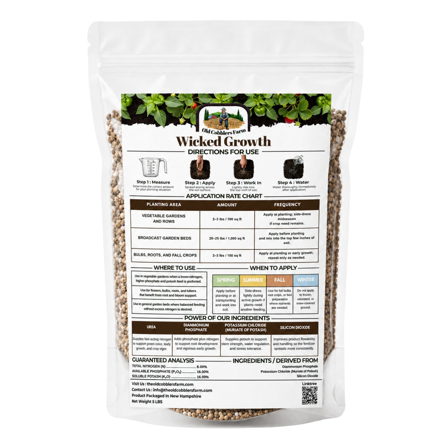 Wicked Growth 8-16-16 Fertilizer