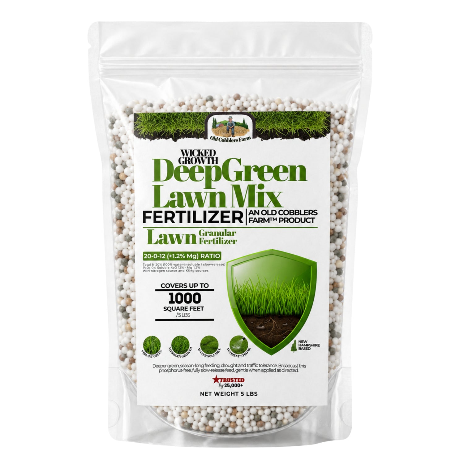 Wicked Growth Deep Green Lawn Mix 20-0-12 Fertilizer - Old Cobblers Farm
