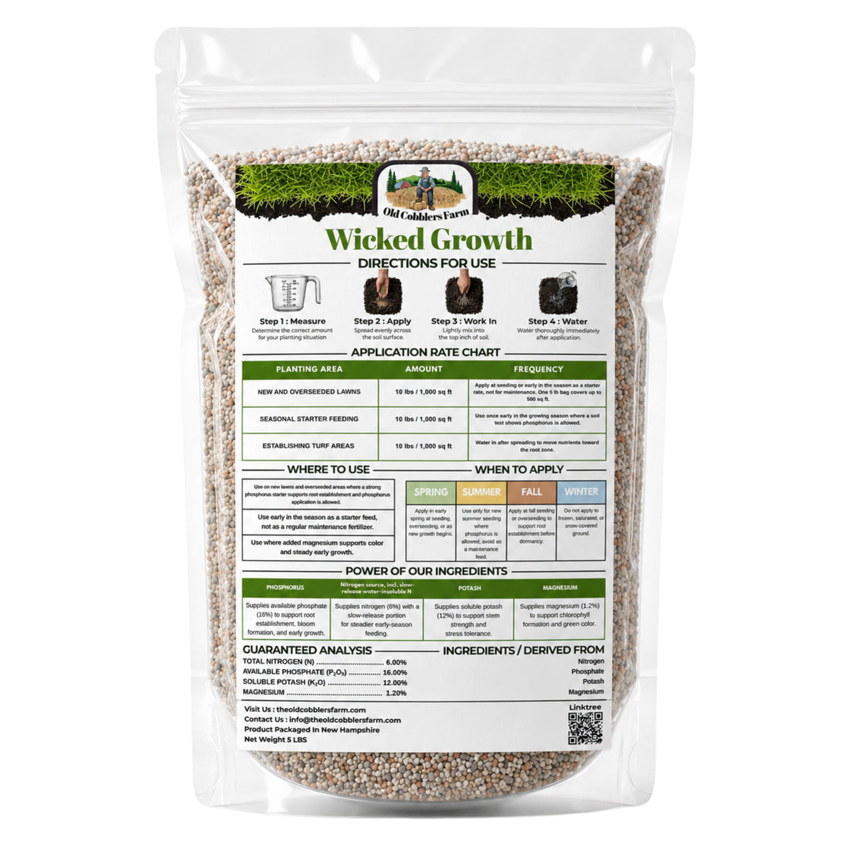 Wicked Growth Early Season Lawn Booster 6-16-12 Fertilizer