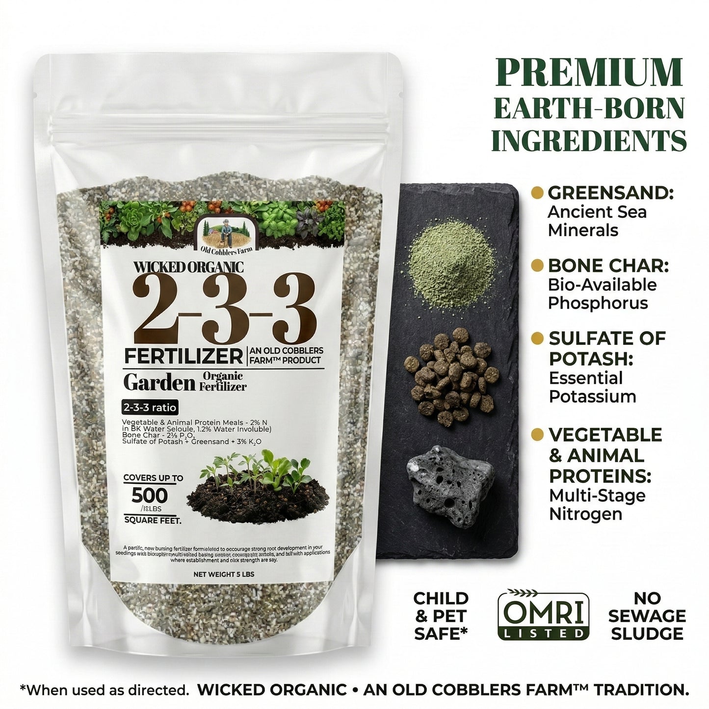 Wicked Organics 2-3-3 Fertilizer