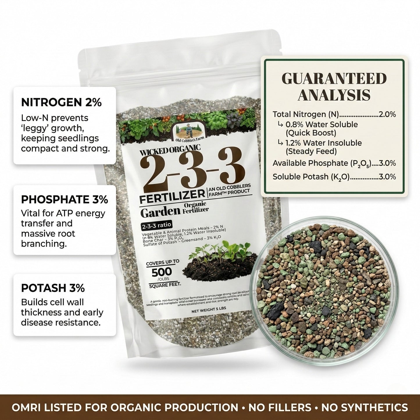 Wicked Organics 2-3-3 Fertilizer