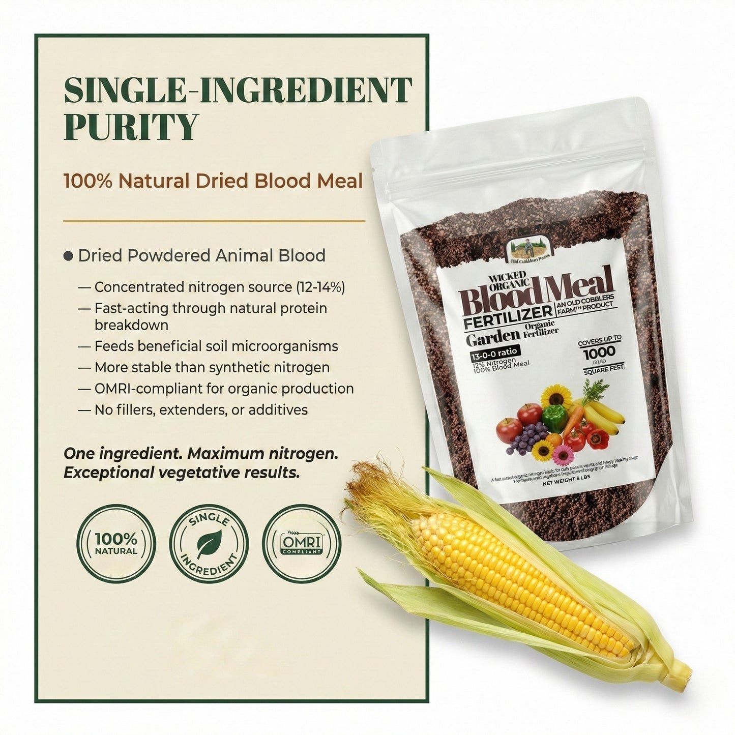 Wicked Organics Blood Meal Fertilizer