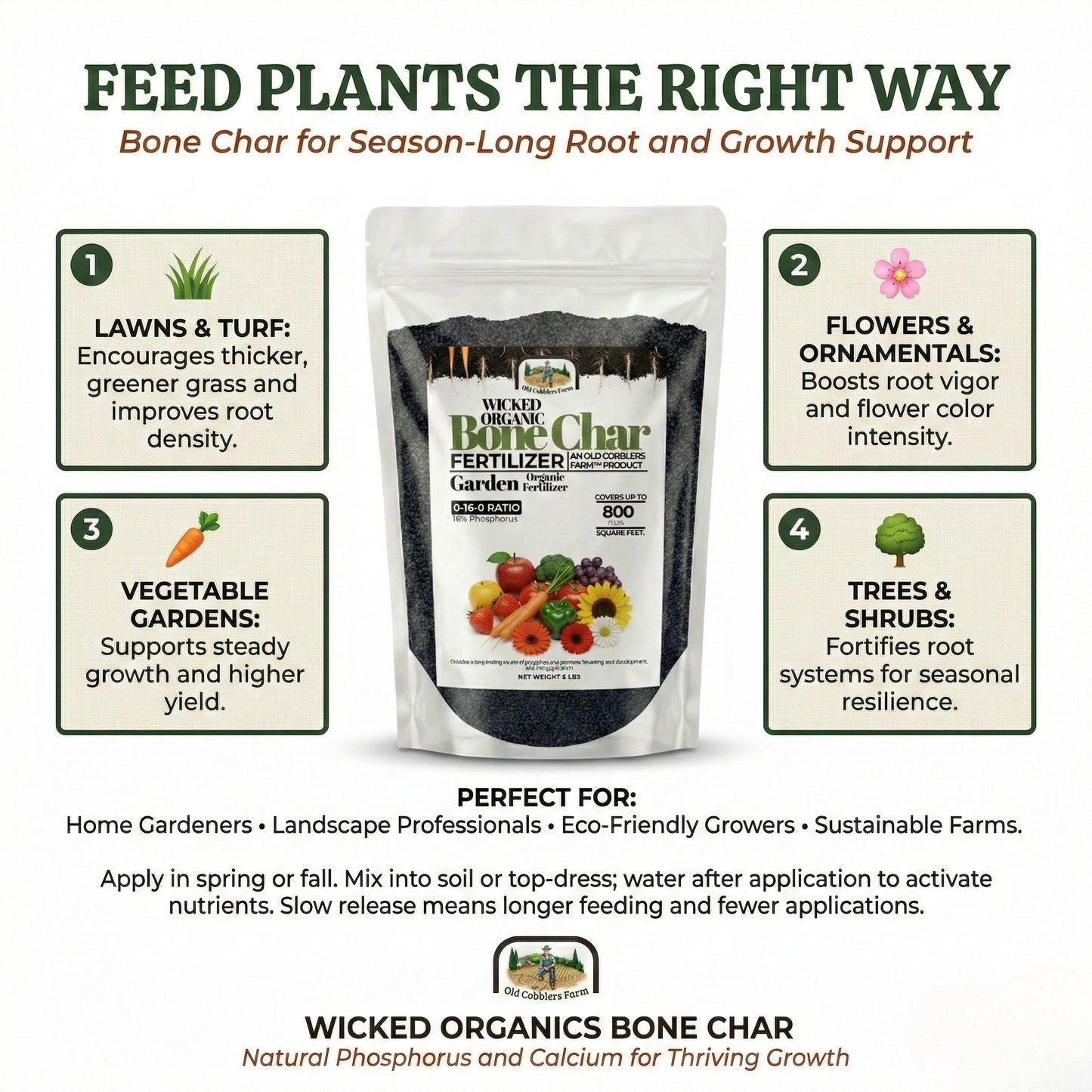 Wicked Organics Bone Char Fertilizer