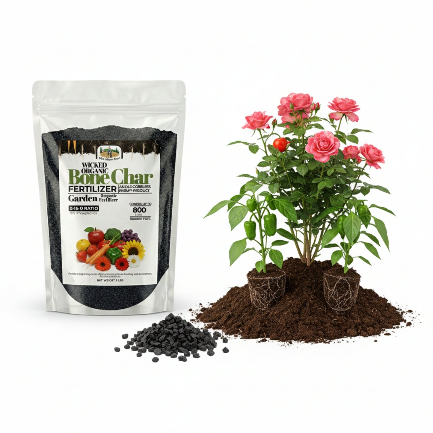 Wicked Organics Bone Char Fertilizer