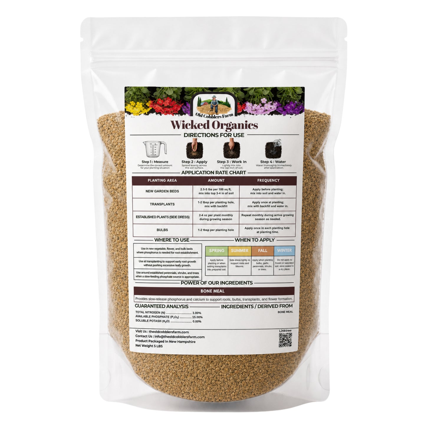 Wicked Organics Bone Meal Fertilizer