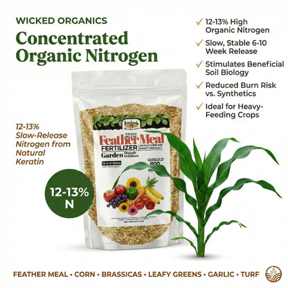Wicked Organics Feather Meal Fertilizer