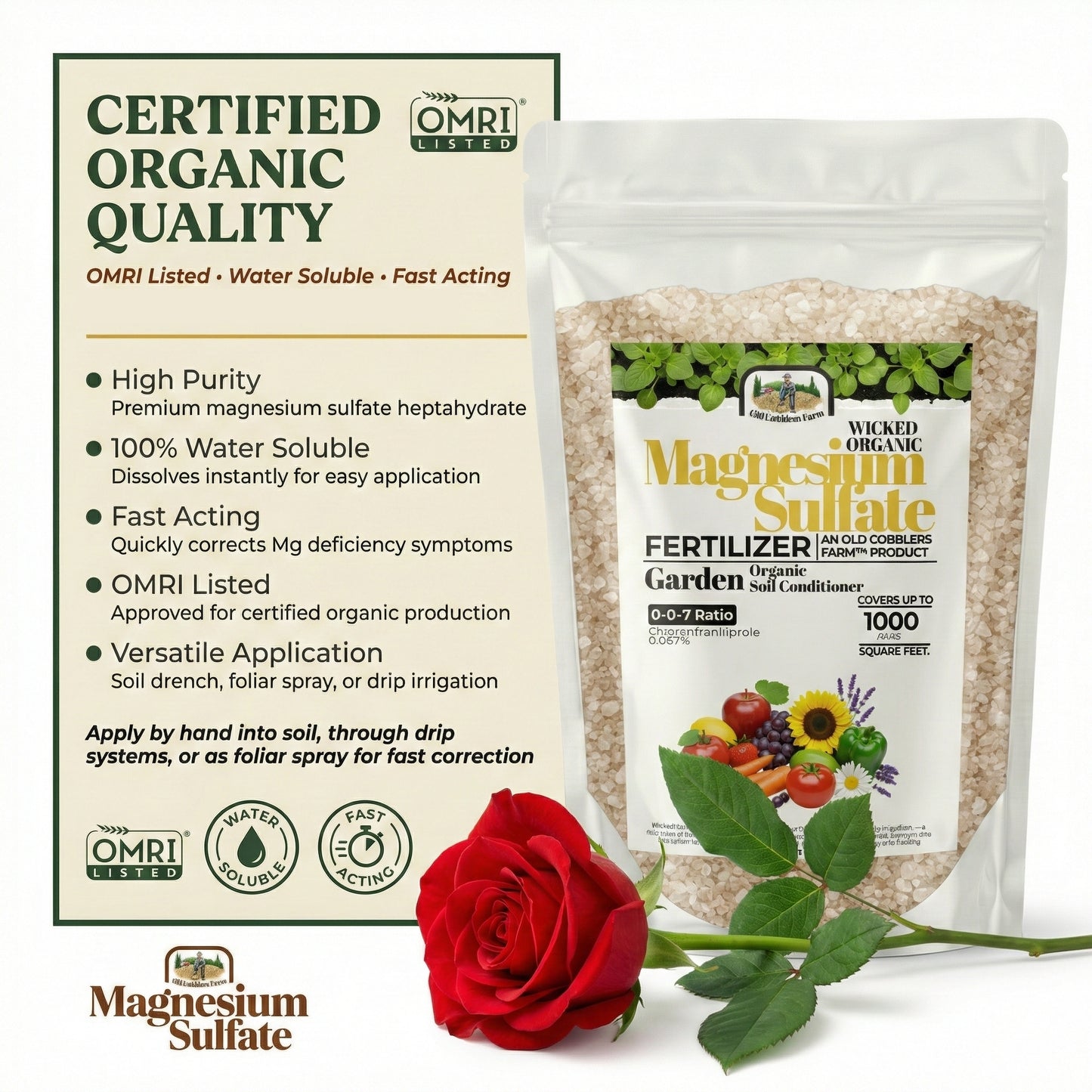 Wicked Organics Magnesium Sulfate Fertilizer