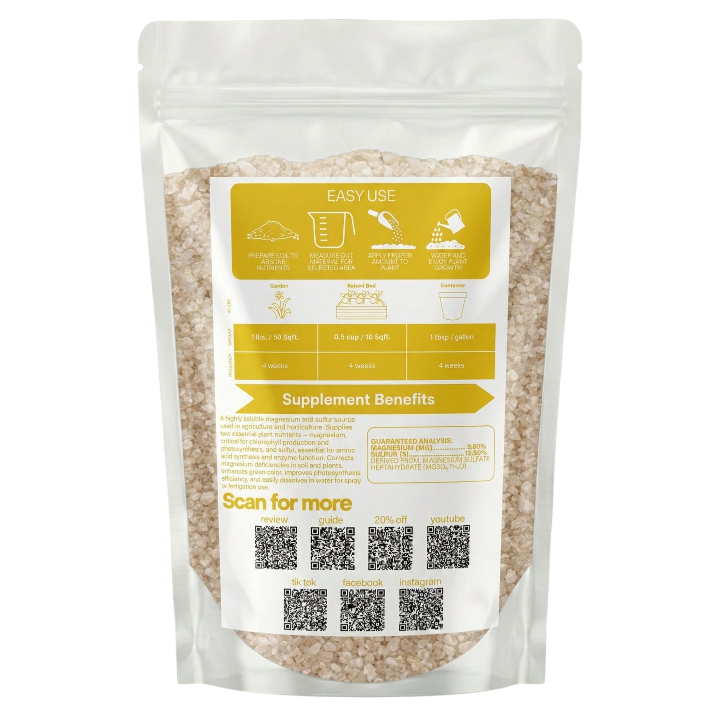 Wicked Organics Magnesium Sulfate Fertilizer