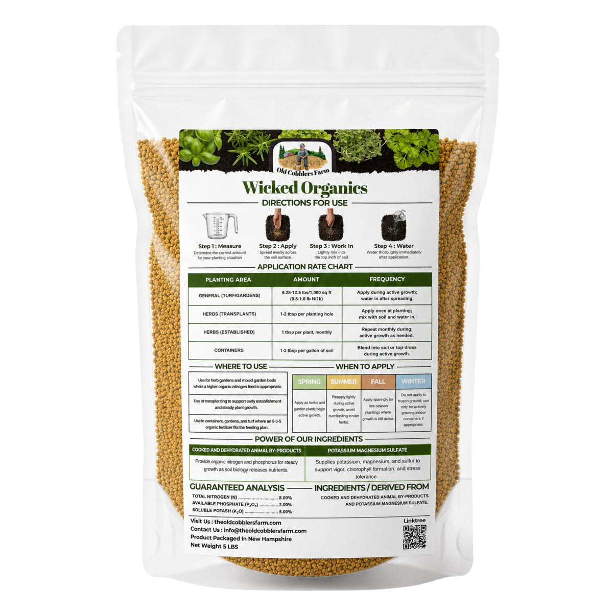 Wicked Organics Herb Fertilizer