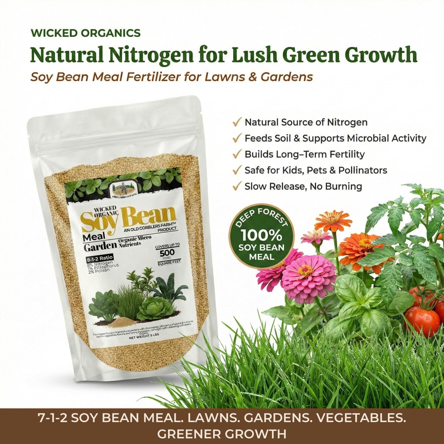 Wicked Organics Soy Bean Meal Fertilizer