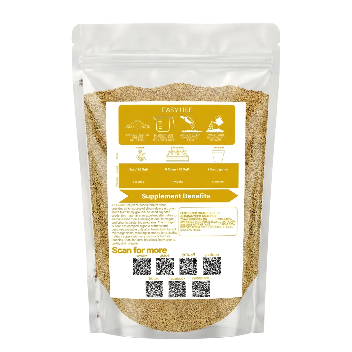 Wicked Organics Soy Bean Meal Fertilizer