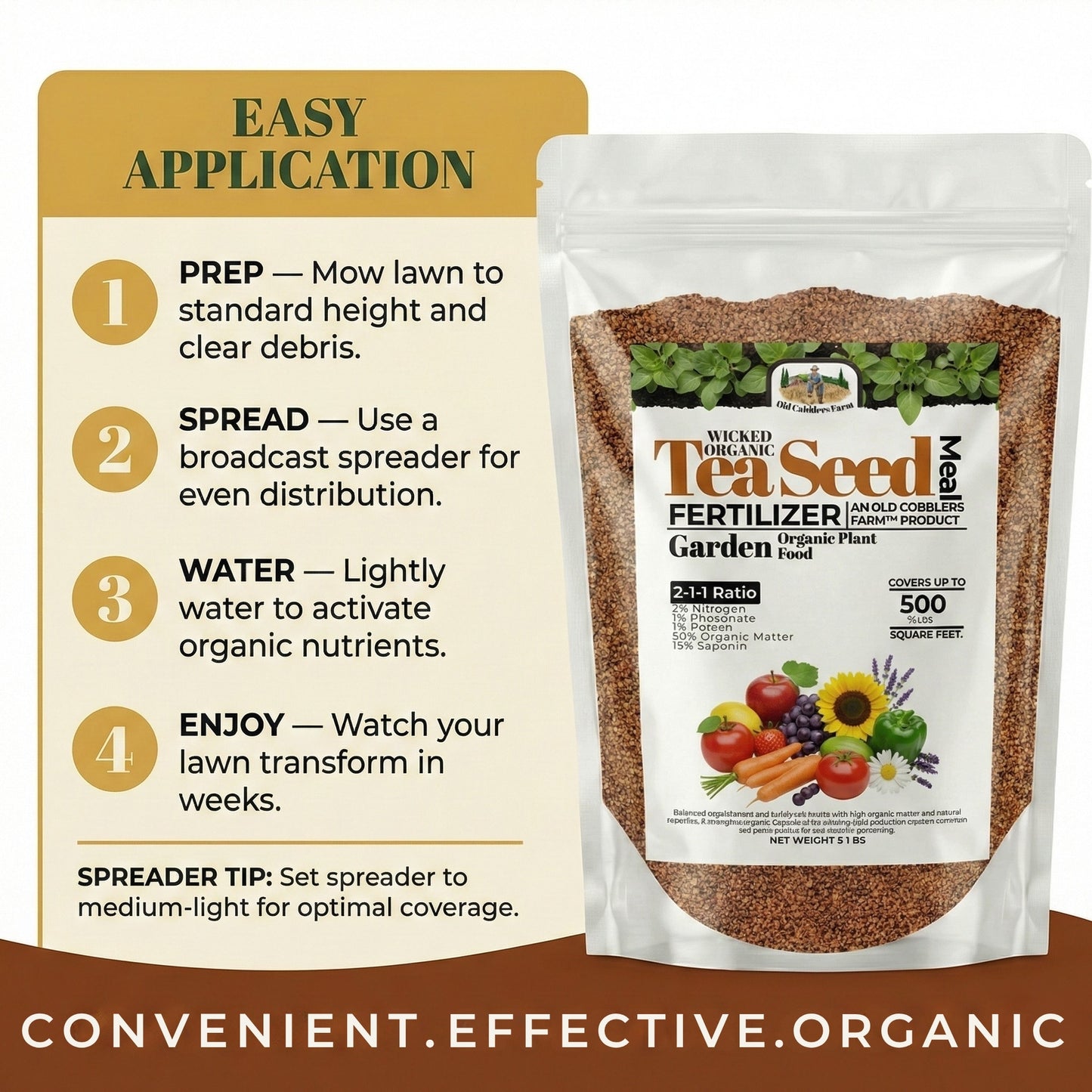 Wicked Organics Tea Seed Meal Fertilizer