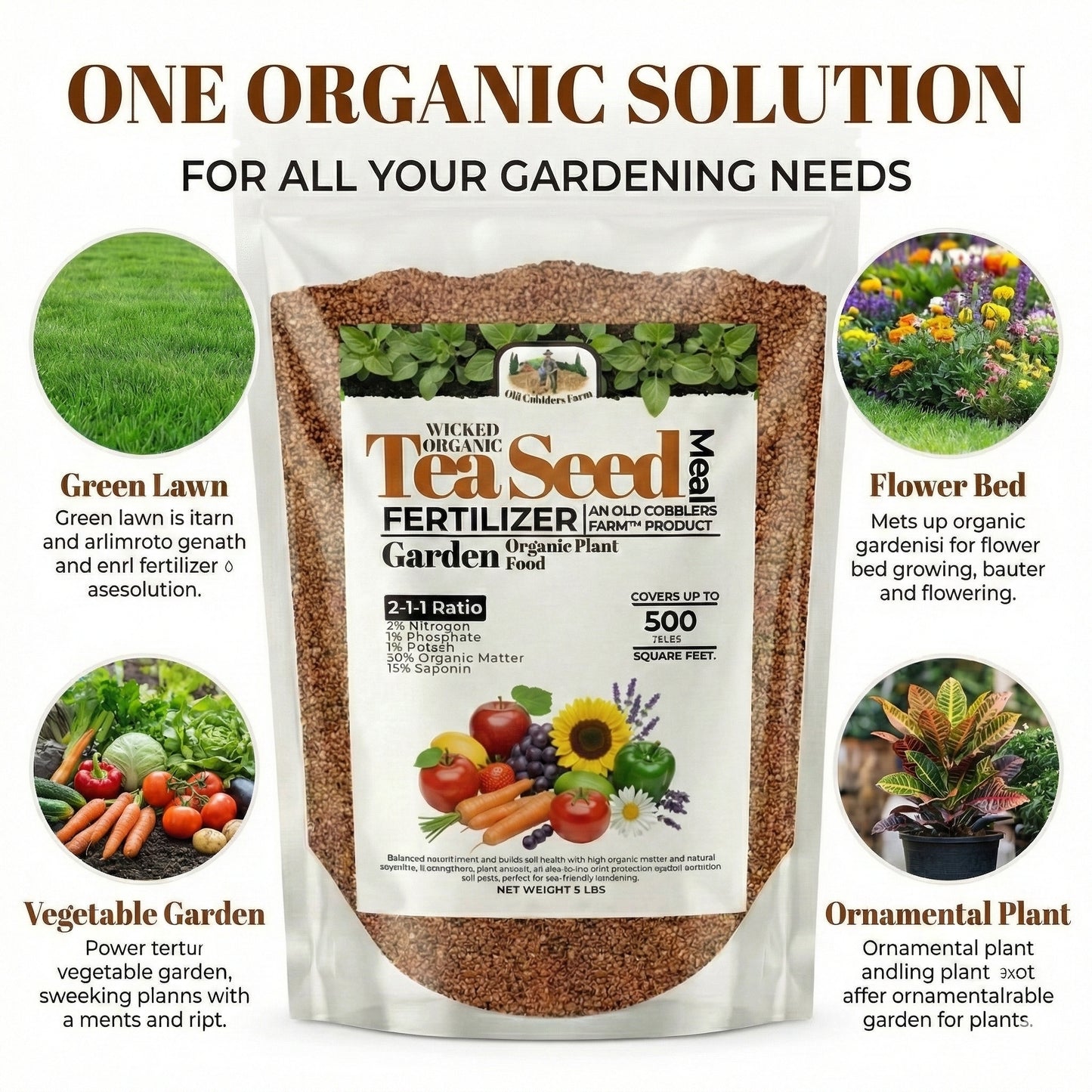 Wicked Organics Tea Seed Meal Fertilizer