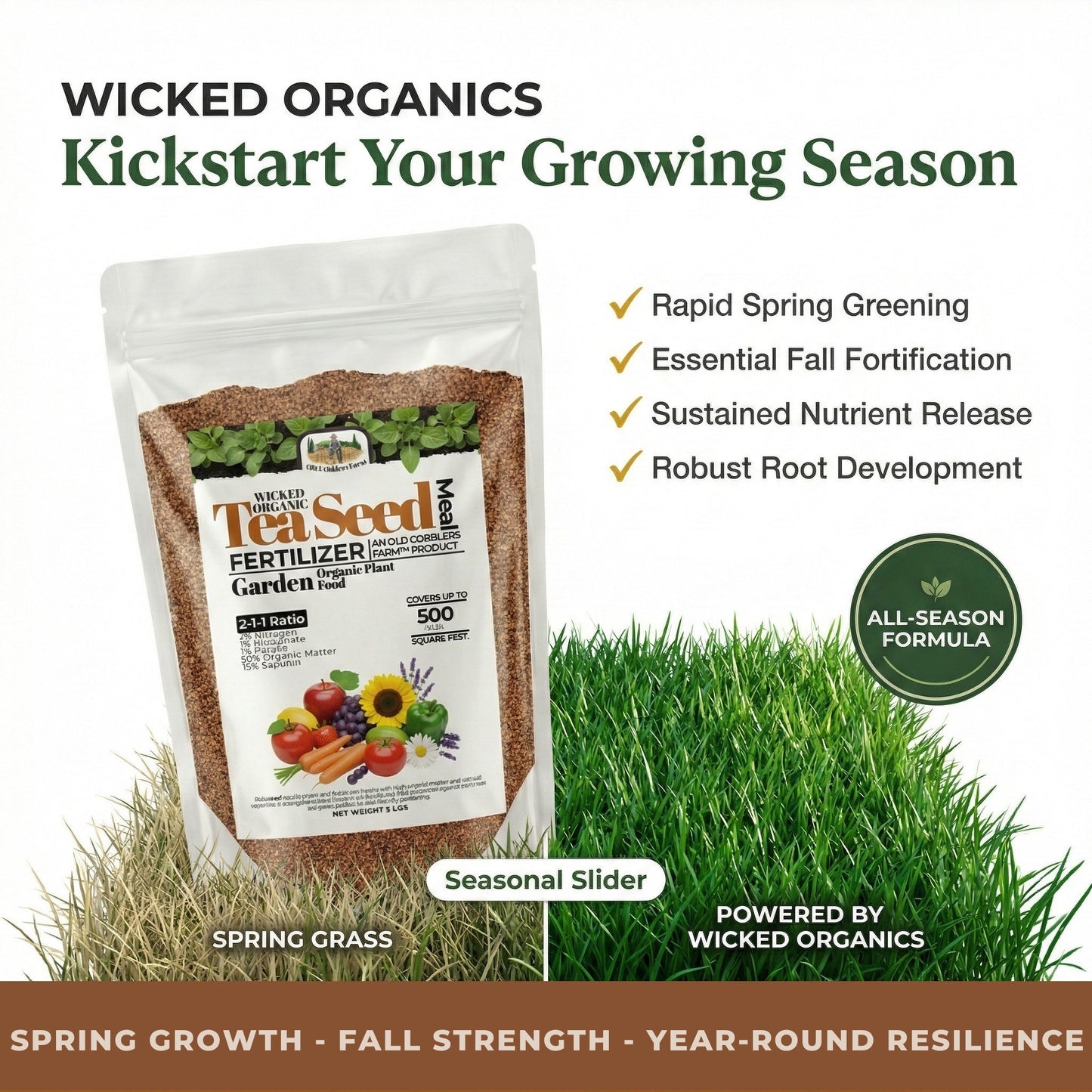 Wicked Organics Tea Seed Meal Fertilizer