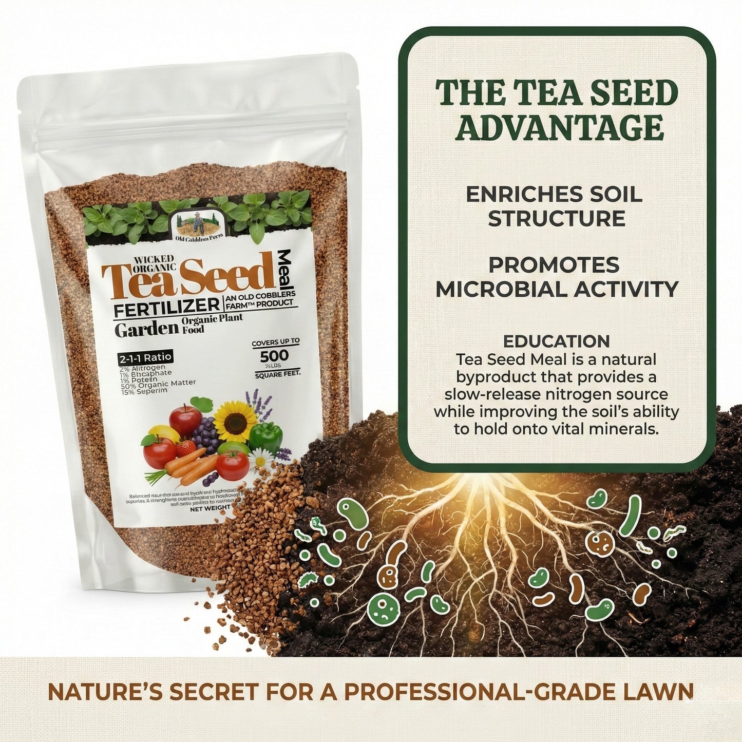 Wicked Organics Tea Seed Meal Fertilizer